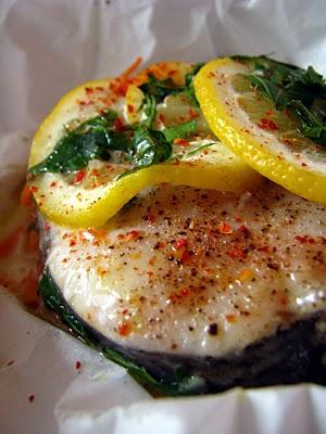 Papillote de merlu au citron Papillote de merlu au citron