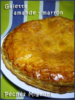Galette amande - marron Galette, crème de marron, Poudre amande, Beurre, Sucre, Oeufs, Pâte feuilletée, Facile, Rapide,