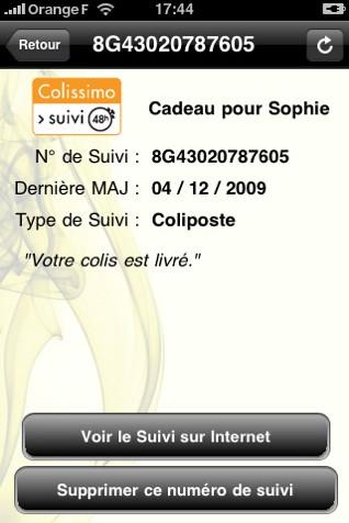 suivi3 Suivre ses colis et bien plus avec son iPhone