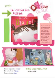 oh ! la la ! Olavie ! par l'illustratrice jeunesse Elvine un album jeunesse exeptionnel original l'histoire d'une petite poupée