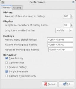 screenshot_parcellite_2 Parcellite en version 0.9.2