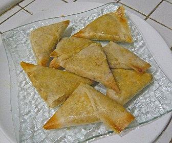 Triangles croustillants au canard (ou au poulet) Triangles au canard