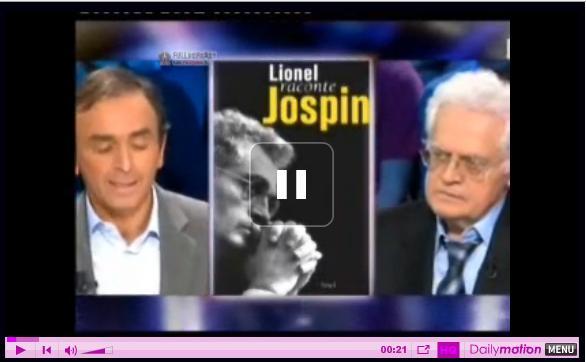 jospin chez Ruquier Jospin en Narcisse, ou la défaite de la pensée