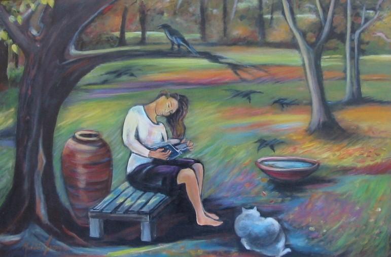 lectrice Les mots (Dominique Grandmont)