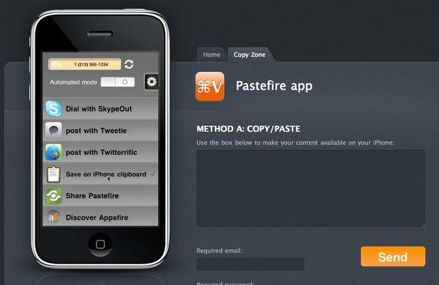PasteFire pour iPhone - Transfert de données d'un ordinateur vers l'iPhone en 1 clic PasteFire pour iPhone - Transfert de données d'un ordinateur vers l'iPhone en 1 clic