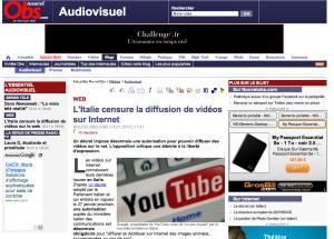 italie-censure censure en italie
