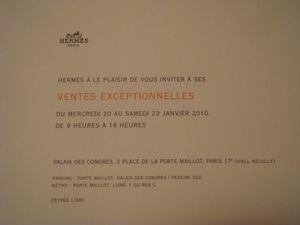 Les soldes Hermès commencent demain, le 20 janvier 2010 DSC04509