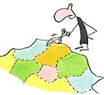 Adaptation territoriale des offices des poursuites et faillites du canton de Vaud illustration mix et remix DECTER