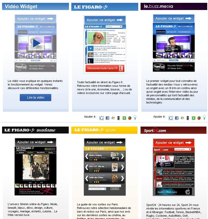 le figaro widgets WIDGETS   lexemple lefigaro.fr