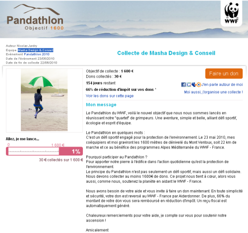 page_de_collecte_pandathlon le Pandathlon, la course des héros verts