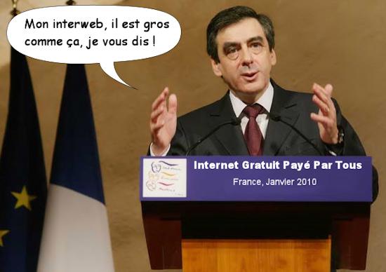 Fillon et son gros interweb L’Etat, l’Interweb et son tarif social