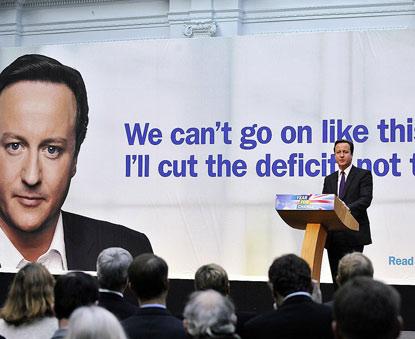 Affiche représentant David Cameron pour la campagne des conservateurs de 2010