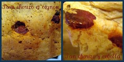 Pain au chorizo et à l'oignon - Pan con chorizo y cebolla