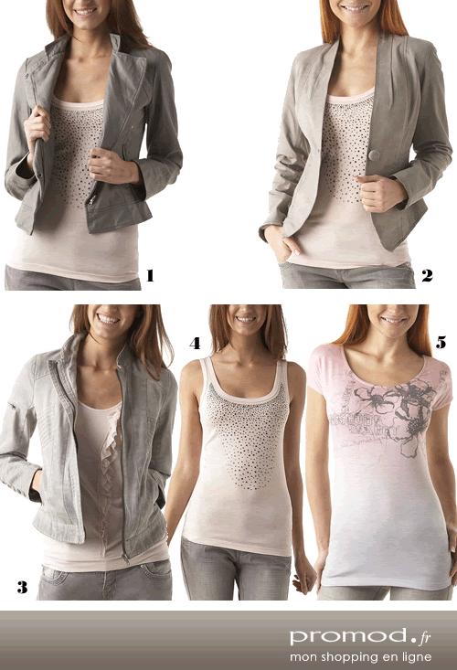 promod haut gris romance