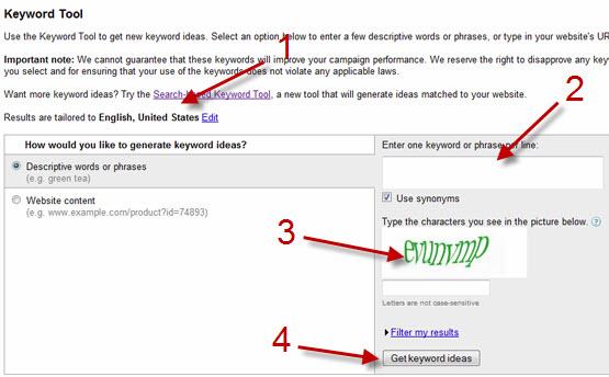 Google keyword tool Google keyword tool