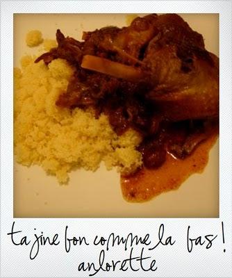 Tajine de cuisses de canard confites aux fruits secs...Une petit goût du maroc Tajine de cuisses de canard confites aux fruits secs...Une petit goût du maroc