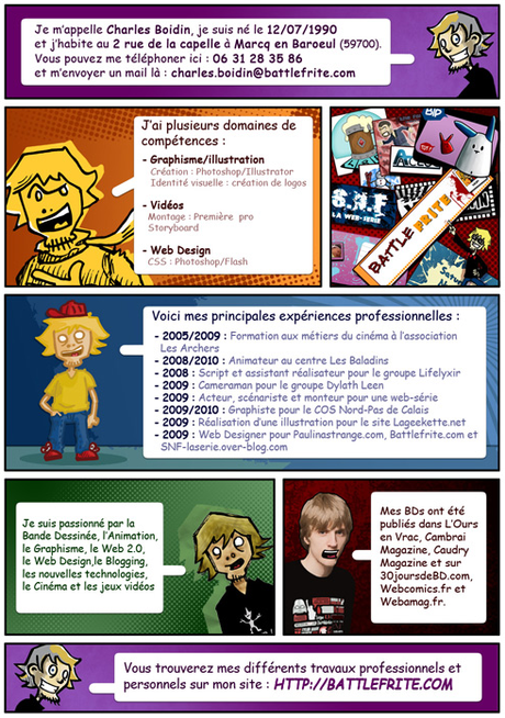 CV bande dessinée, un idée originale et bien réalisée CV bande dessinée, un idée originale et bien réalisée