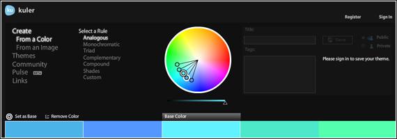 kuler 7 Merveilleux Outils pour choisir ses Couleurs