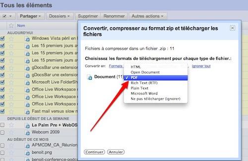 google documents exportez zip google documents pdf 2 9 astuces pour Google Documents