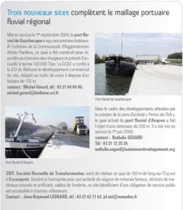 7ème e-letter du Service de la Navigation du Nord-Pas de Calais 7ème e-letter du Service de la Navigation du Nord-Pas de Calais