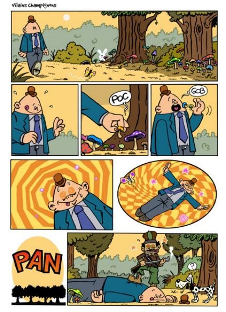 Champignons ! Un peu d’humour : Vilains Champignons !