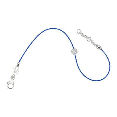 Bracelet fil-bleu trefle