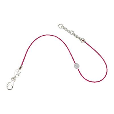 Bracelet fil-fuchsia rond