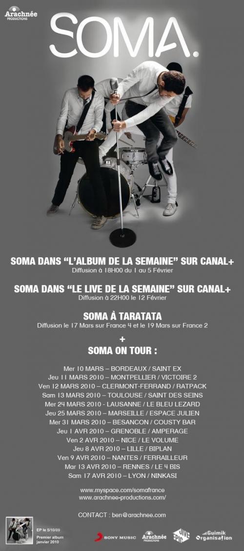 Agenda musical: SOMA on Tour