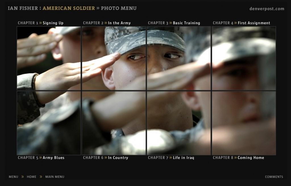 Accès aux menus photo du web documentaire du Denver Post 