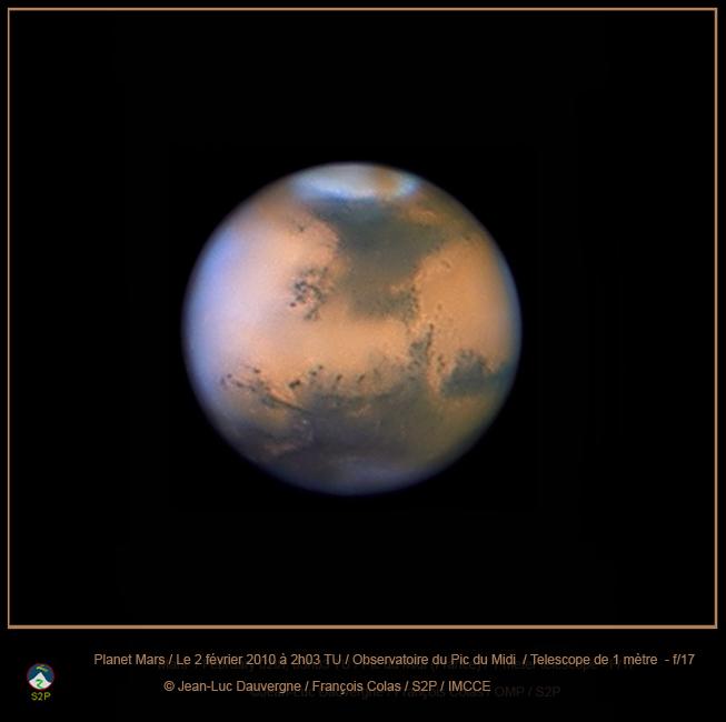 Tempête sur Mars Tempête au nord de Mars