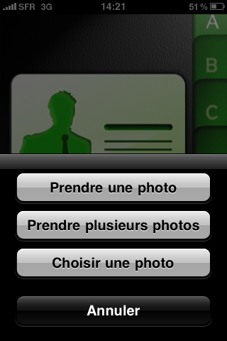 iphone  EContactPro : vos cartes de visite dans liPhone