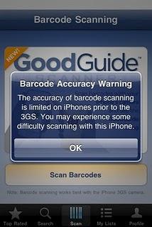 GoodGuide pour iPhone : information étendue à partir de produit (US)
