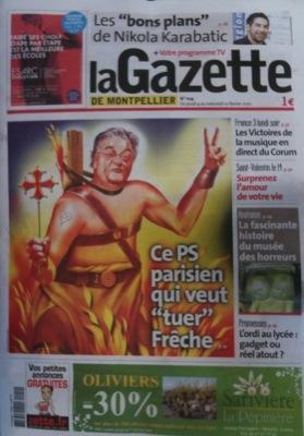 La couverture de la Gazette de Montpellier ( Edition du 4 au 10 février)