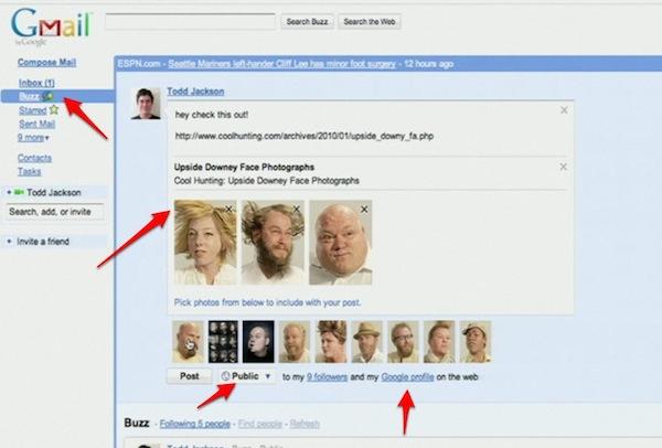 google buzz 2 Google Buzz, le virage social de Gmail