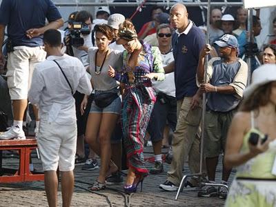 Behind the scenes of Alicia Keys video shoot 
