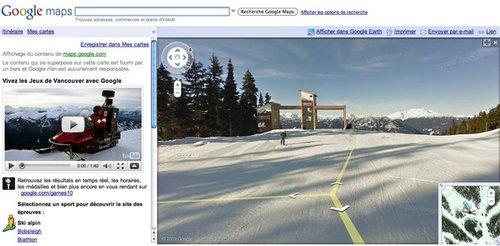 Grâce à Google, les pistes des J.O de Vancouver comme s’y vous y étiez