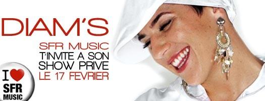Deux places pour un concert privé de Diam's à gagner ! Deux places pour un concert privé de Diam's à gagner !