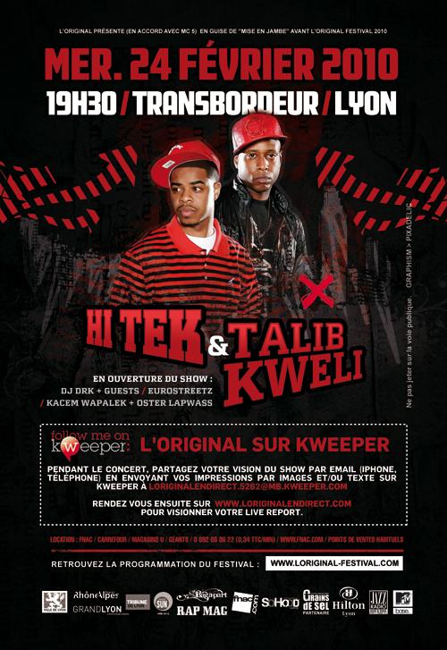 Talib Kweli & Hi-Tek à Lyon le 24/02 en prélude du Festival l’Original 2010