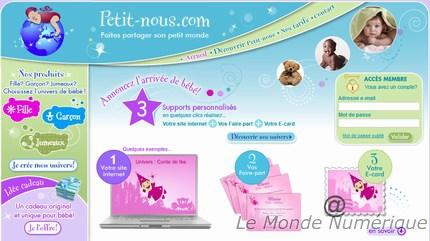 Avec Petit-nous.com, annoncez l’arrivée de bébé avec un site Internet, des faire-part et des e-card