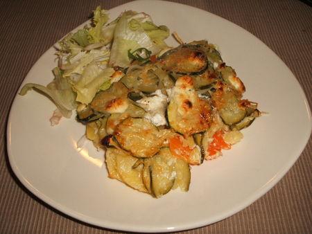 Gratin de carottes, pommes de terre & courgettes au chèvre frais DSCF3011