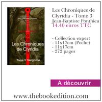 Les Chroniques de Clyridia – Tome 3: Sangrivine Le livre Les Chroniques de Clyridia- Sangrivine