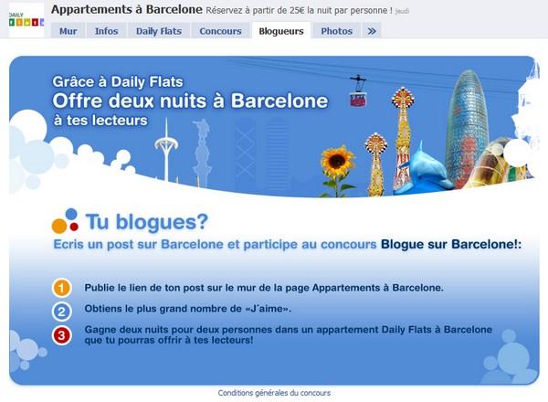 La pub du jour : Un commentaire sur Facebook, et vous voilà à Barcelone ! voyage a barcelone blogueur