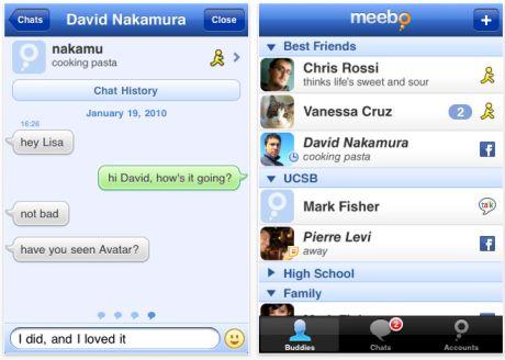Meebo iPhone : gratuit et avec push