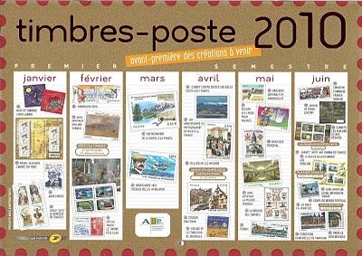 Timbres de France en 2010