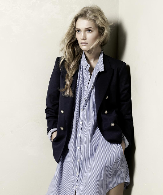 zara printemps-ete-2010 blazer-bleu chemise