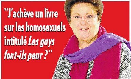 Christine Boutin 'Les Gays font-ils peur ?' - Ce sera un livre débat ! Christine Boutin 'Les Gays font-ils peur ?' - Ce sera un livre débat !