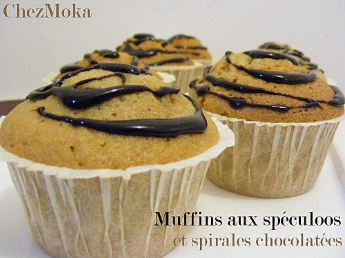 Muffins spéculoos spirales choco