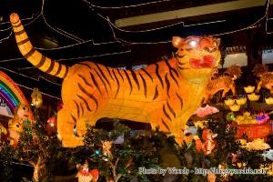 Tigre en papier illuminé - Shanghai