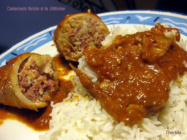 Calamars farcis à la Sétoise http://lh4.ggpht.com/_R_hDG-ur51A/S4QugAtfO_I/AAAAAAAAJME/II-4qUx3U1g/s640/IMG_1671.JPG