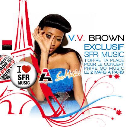 VV Brown de retour à Paris + concours pour son live évènement  du 2 mars 2010